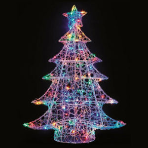 Premier 1m Lit Soft Acrylic Christmas Tree with 120 Multi LEDs