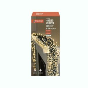 Premier 480 Multi-Action Cluster Christmas LED Lights Warm White