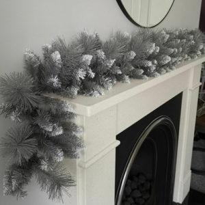 snow christmas garland